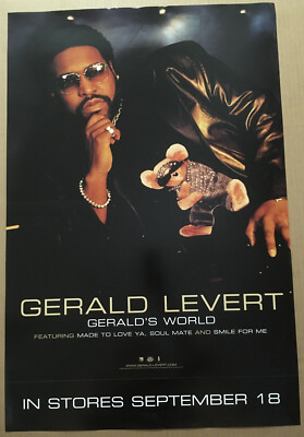 GERALD LEVERT Rare 2001 PROMO POSTER w/RELEASE DATE for World CD NEVER DISPLAYED