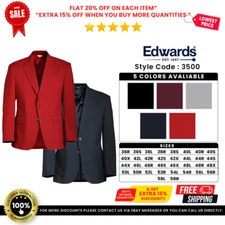Edwards Garments 3500 Men's Two Button Fully Lined Single-Breasted Blazer Coat