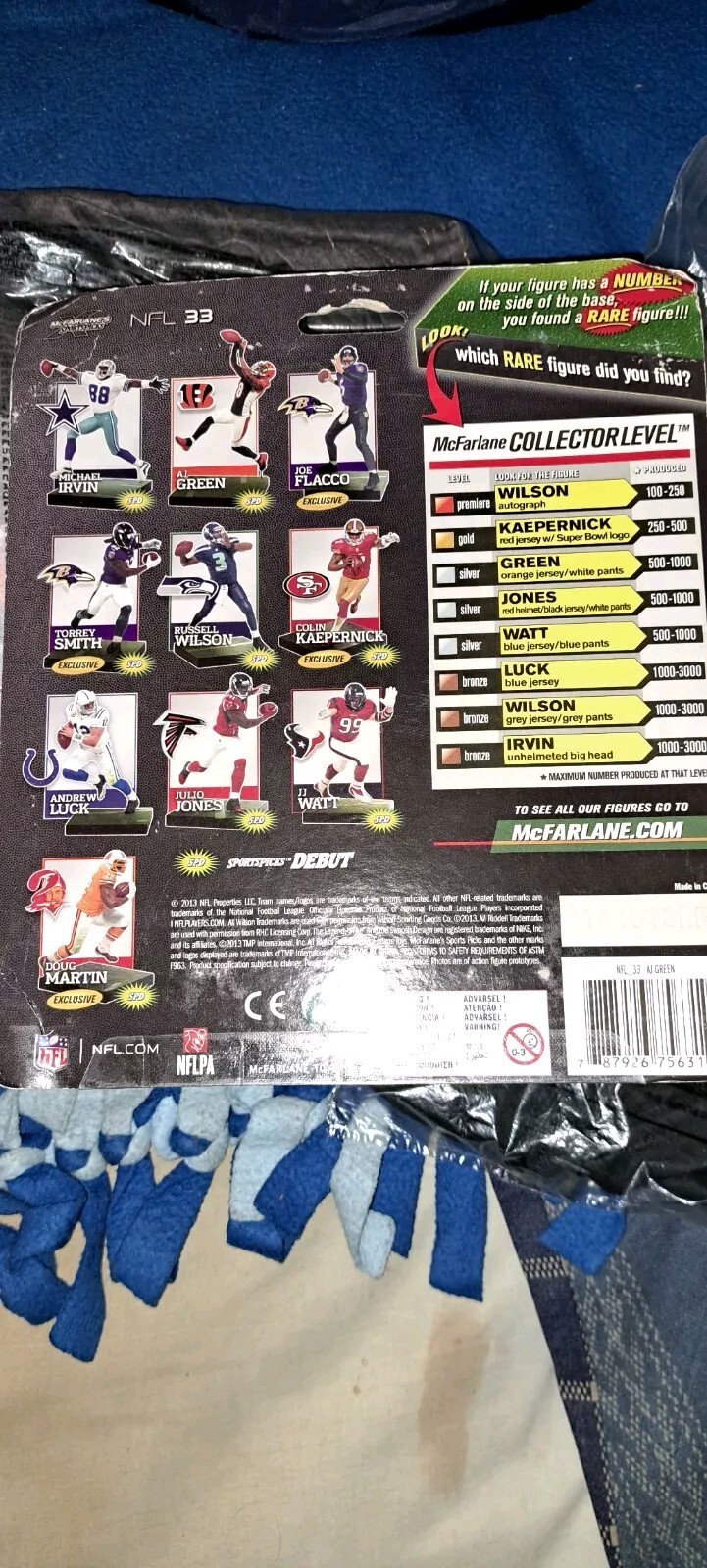 McFarlane Toys NFL Series 33 Figure AJ Green Collector's Edition 371/1000