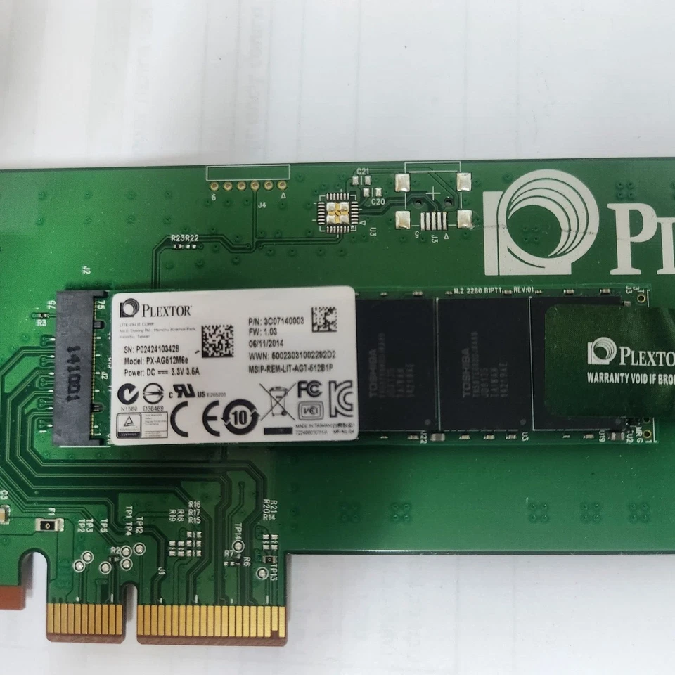 Plextor PX-AG512M6e M6e Series 512Gb PCI-Express 2.0 x2 Interne SSD - Bild 3 von 4