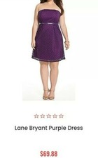 Lane Bryant Purple Layered Net Lace Convertible Dress sz 18