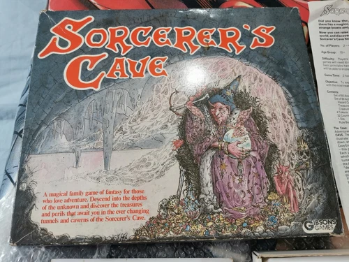 Sorcerer's Cave Gibsons Games Vintage Fantasy RPG Board Game. 