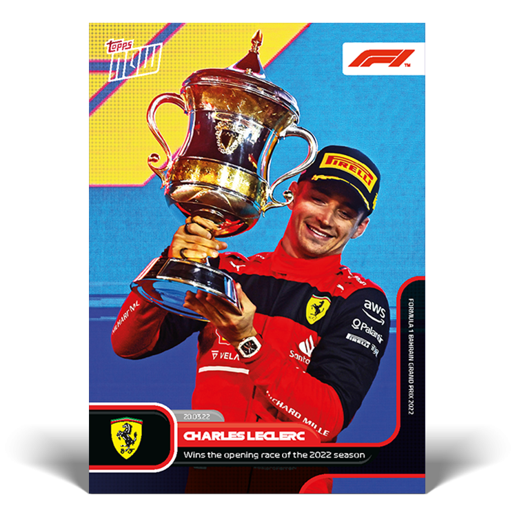 Charles Leclerc Ferrari 2022 Topps Now Formula 1 F1 Card #1 Wins