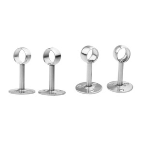 4pcs Wardrobe Closet Curtain Pipe Rod Pole Lever Support Brackets 19mm Dia Ebay