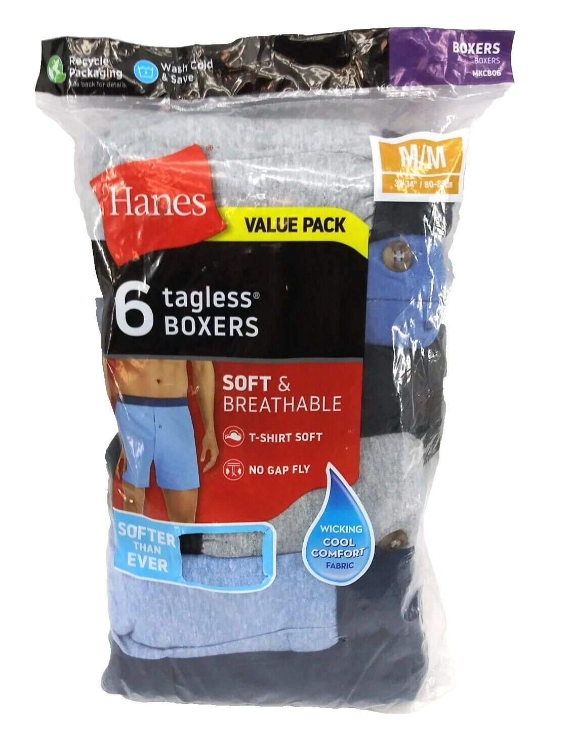 Hanes Negro Ropa Interior para Hombres