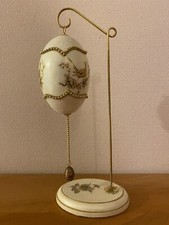 Carved REAL Goose Egg Decorated One Of A Kind. Gift - Pheasant