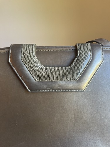 Salvatore Ferragamo Brown Metallic Flap Bag With Adjustable Crossbody Strap - Picture 11 of 11