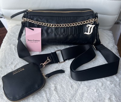 Juicy Couture Juicy Puff Roll Crossbody Bag Handbag ~ Purse Black Liquorice  NWT