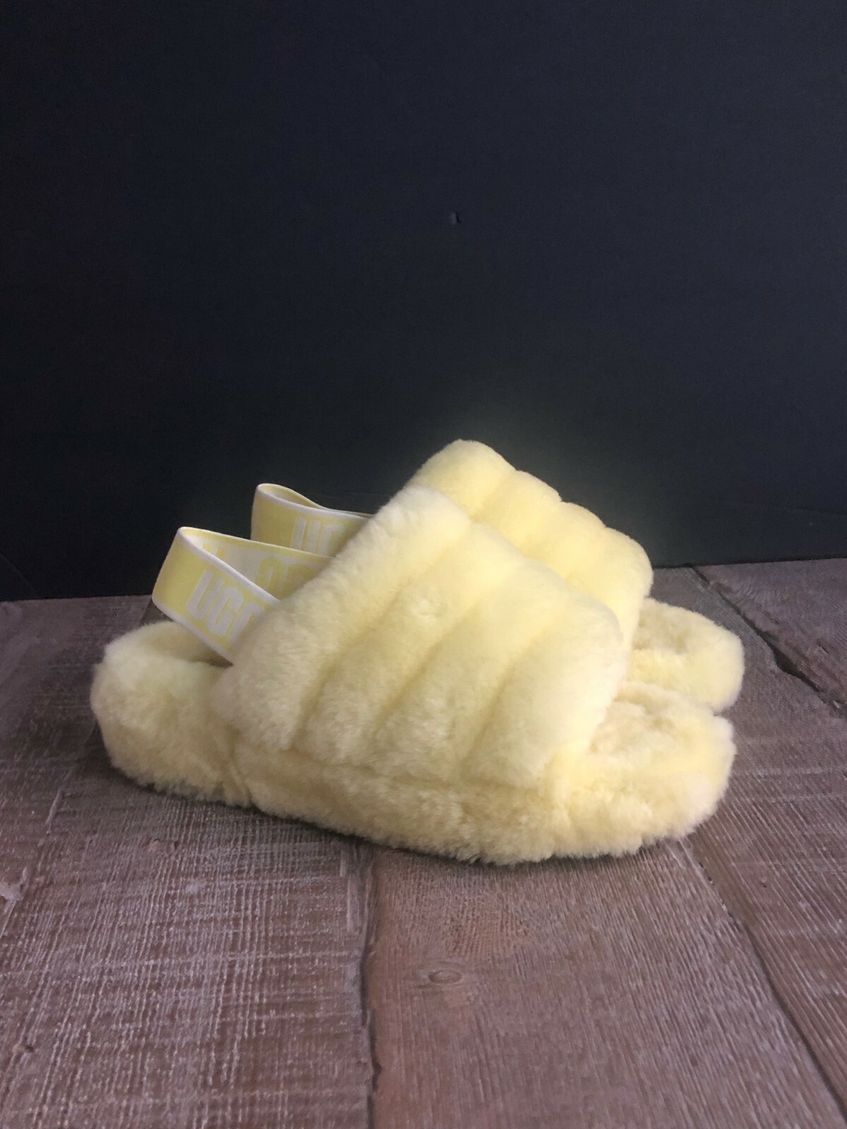 PANTOFOLA D’ORO Ugg Fluff Yeah Slides ciabatte da donna gialle taglia 6