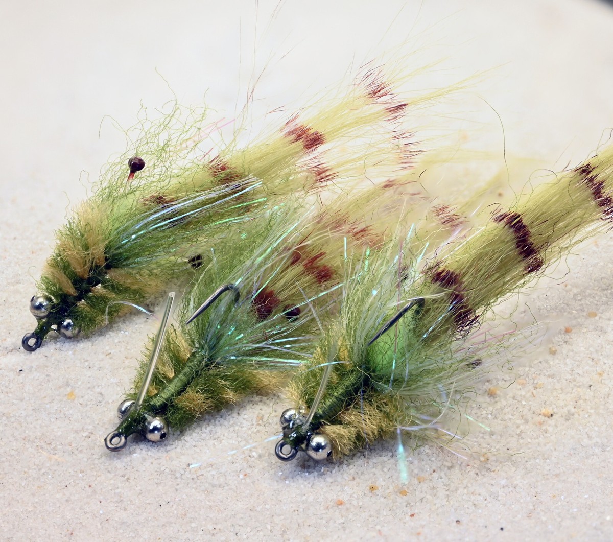 Deceiver Fishing Flies - Green White Red Throat, Tied On Mustad Duratin Hooks, Size 1/0, 6 Pack