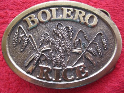 VINTAGE CHEVRON CHEMICAL Co. ORTHO, BOLERO RICE BELT BUCKLE
