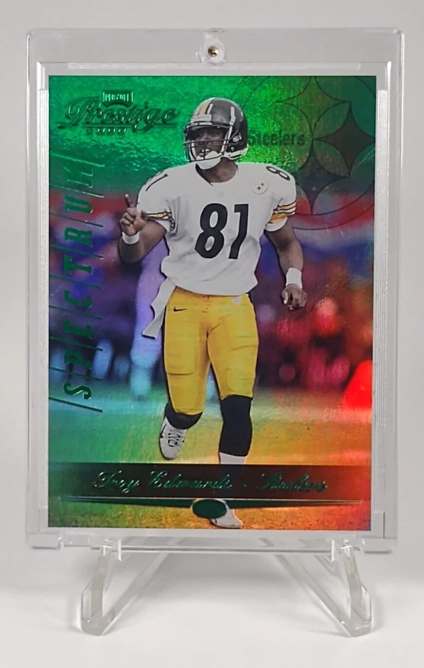 2000 Troy Edwards Playoff Prestige Green Spectrum Green 14/25 SSP - Image 4 of 4