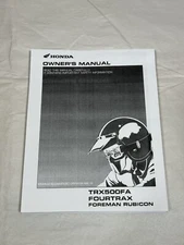 2002 Honda TRX500FA Foreman Rubicon Fourtrax 500 TRX500 Owners Manual Reprint