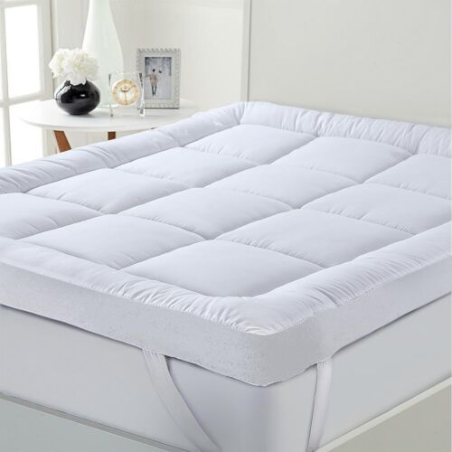 Hotel Quality Mattress Topper 10cm/4Inch Thick Deep Toppers Single Double King - Picture 23 of 28