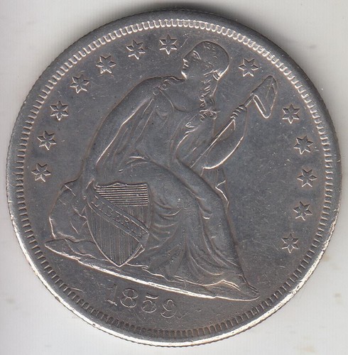 JUST REDUCED!! 1859-O SEATED DOLLAR XF-AU DETAILS