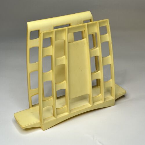 Soporte para servilletas de plástico amarillo vintage años 70 con plásticos de alladina flor amarilla #407 - Imagen 4 de 8