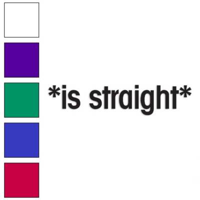 Is Straight Emote Star, Vinyl Decal Sticker, Multiple Colors & Sizes #1565
