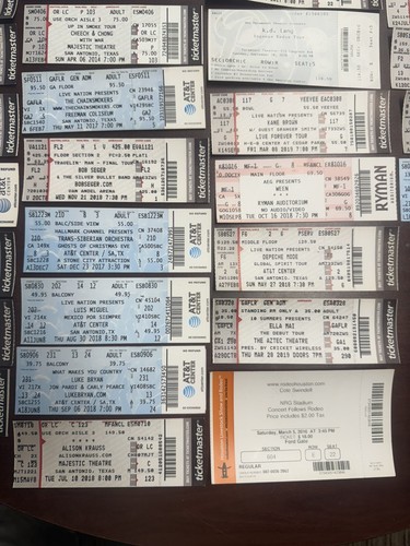 Huge Concert Ticket 70 Lot Justin Bieber Shakira Arianna Grande NKOTB +More FULL - Picture 6 of 16