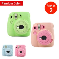 2x AMZER Fluorescent Soft Silicone Case for FUJIFILM instax mini 9/ 8+/ 8 - Pink