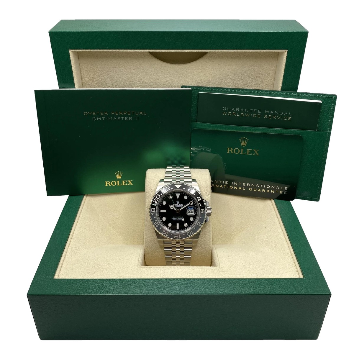 ロレックス GMTマスター2 ウォッチ ジュビリー GMT-Master II 126710BLNR 箱 保証書 SS メンズ時計 ブラック 美品 【新品】 Rolex GMT-Master II Jubilee Steel Black Gray Bezel Automatic Watch