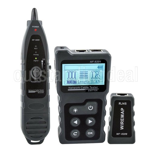 NF-8209 Cable Tracker Tester Network Cable Tester Tool Set For Testing CAT5 CAT6 - Picture 2 of 7