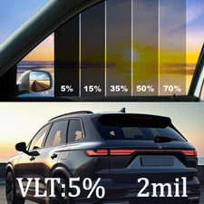 5% VLT Uncut Roll Window Tint Film 20" x 100ft Feet Car Window Tint Film Roll