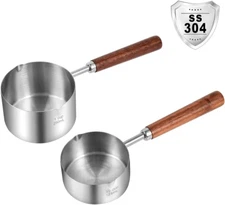 Dog Food Scoop, 1 Cup and 1/2 Cup, 304 Stainless Steel Pet Food Scoop Measuring