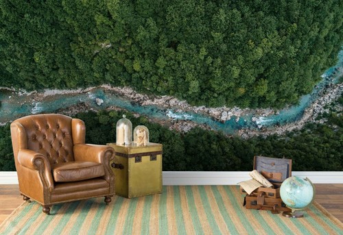 3D Forest River Wallpaper Wall Mural Removable Self-adhesive Sticker694 ...