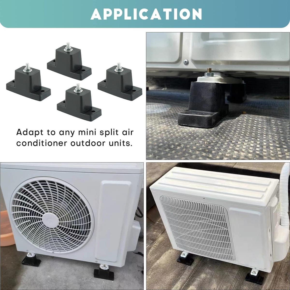 mini split wall mount vibration ARMBRIDGE Mini Split Wall Mounting Bracket - for 9,000 – 36,000 BTU Units main image 1