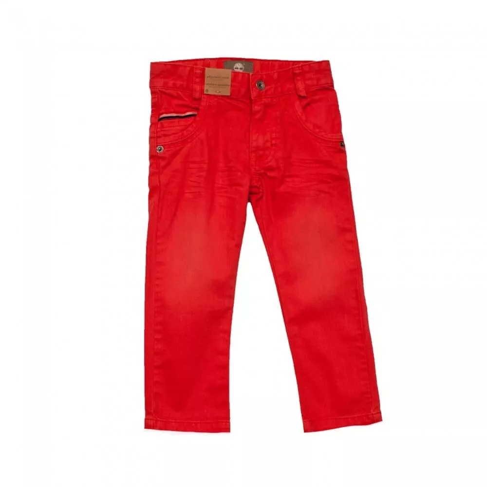 Boys red jeans sales