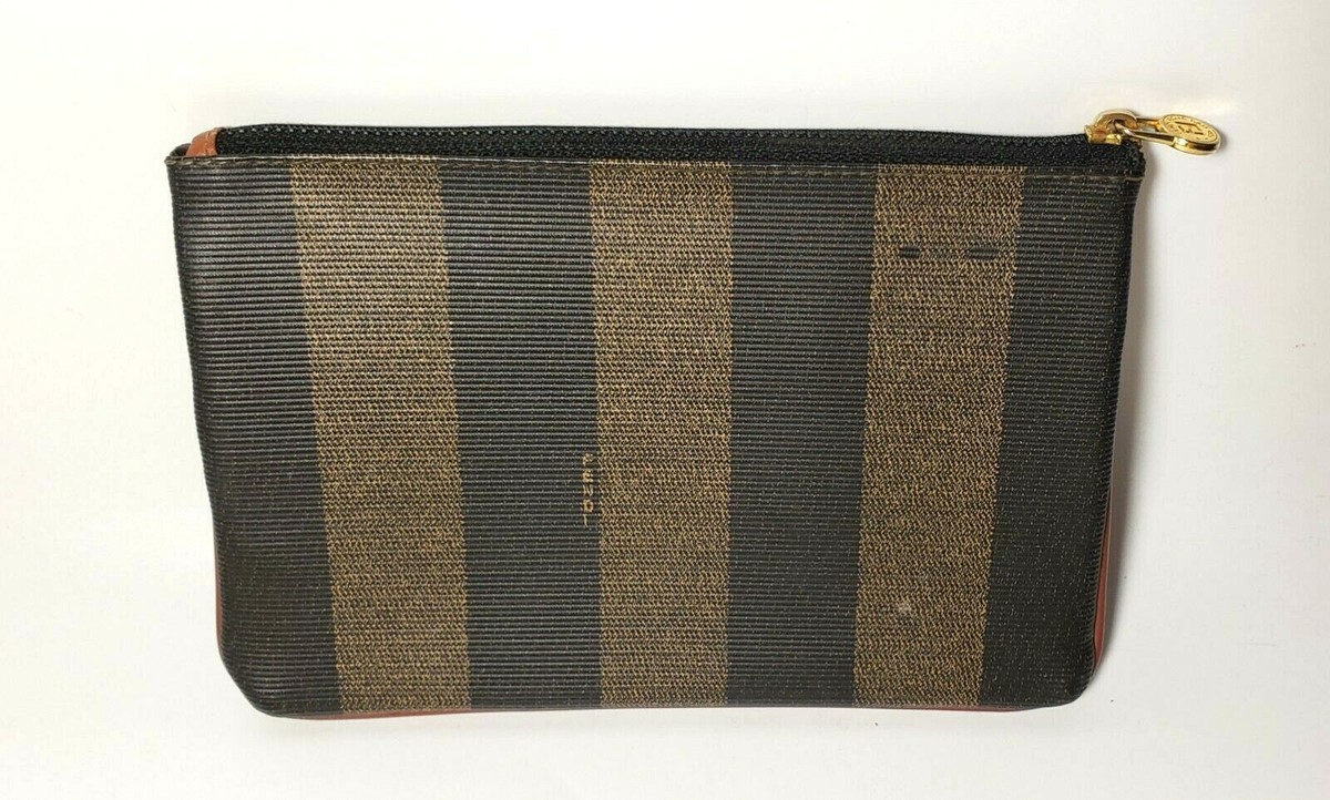 Authentic FENDI ROMA 1925 PVC Vintage Pequin Pouch Clutch | eBay