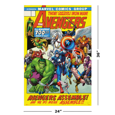 The Avengers / Avengers Assemble - Marvel Comics Poster (100th