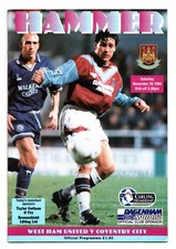 West Ham United v Coventry City 1994-1995 Premier League 26/11/1994