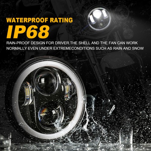 4pcs 5.75" 5-3/4" RGB LED Headlights Hi-Lo DRL for 1958-1979 Lincoln Continental - Picture 3 of 12