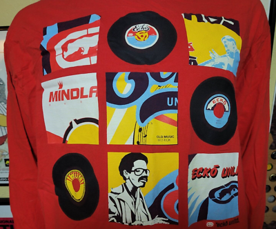 Ecko Unltd Music Retro Vinyl Hip Hop DJ Long Sleeve T Shirt XL