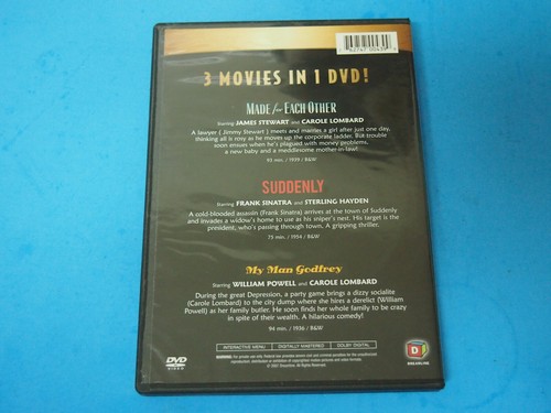 Made For Each Other / Suddenly / My Man Godfrey DVD Triple Feature - Picture 2 of 2