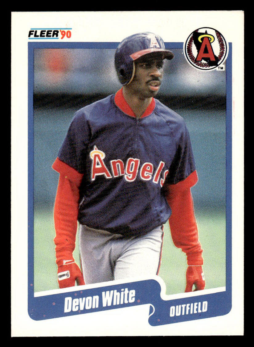 Devon White 1990 Fleer  #147   California Angels