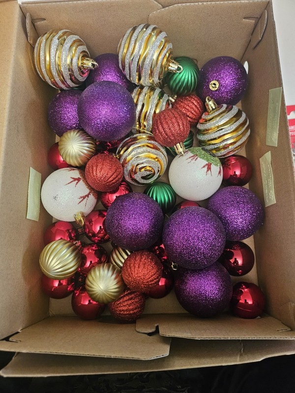 Lot Of Miscellaneous Christmas Tree Ornaments With Hooks. Sold As Is.