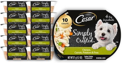 Cesar Simply Crafted Adult Wet Dog Food Meal 10 Count (Pack of 1), Pink 
