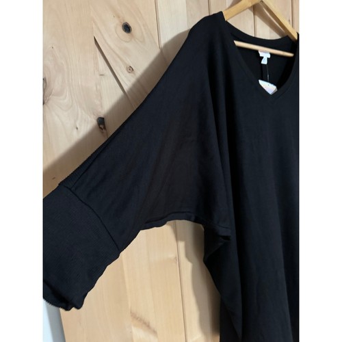 LuLaRoe | Naomi Black 3/4 Sleeve V Neck Tunic Top NWT | Size XL (18-20) - 第 3/9 張圖片