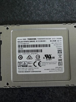 Toshiba THNSNK512GCS8 512GB 2.5'' SATA SSD