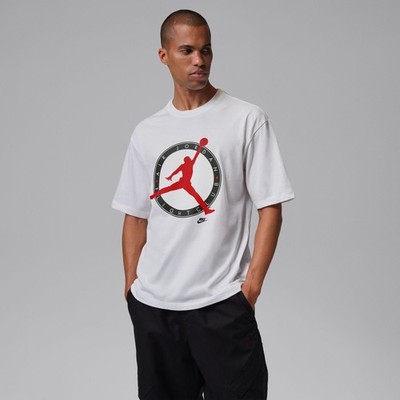 MENS JORDAN FLIGHT CLUB T-SHIRT IM1352-100 WHITE/UNIVERSITY RED ATHLETIC-SIZE XL