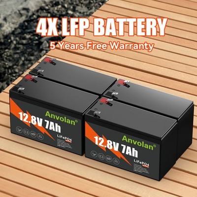 2/3/4X12V7Ah LiFePO4 LithiumBatterie Intelligent BMSSchutz Akku Wiederaufladbare