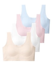 Girls Training Bras Kids Longline Crop Bra Underwears 4 Packs