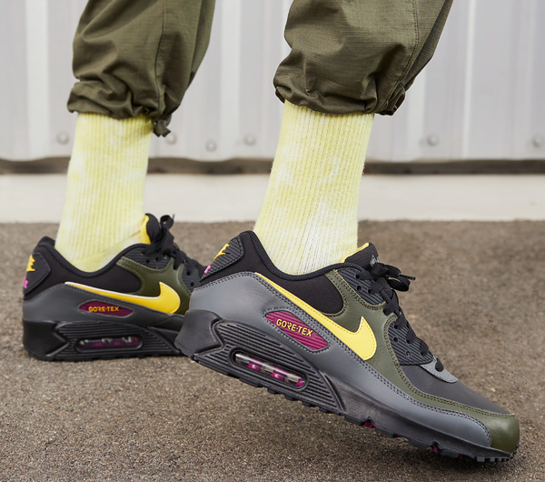 Nike US 14 Hombre Negro Amarillo Gris Verde Raro Retro Air Max 90 GTX DJ9779 001 Nuevo 5