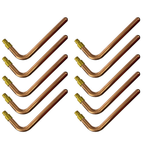 10 Pack XFITTING Stub Out Elbow 1/2" Pex A Tubing, 3-1/2" X 8", F1960 Expansion