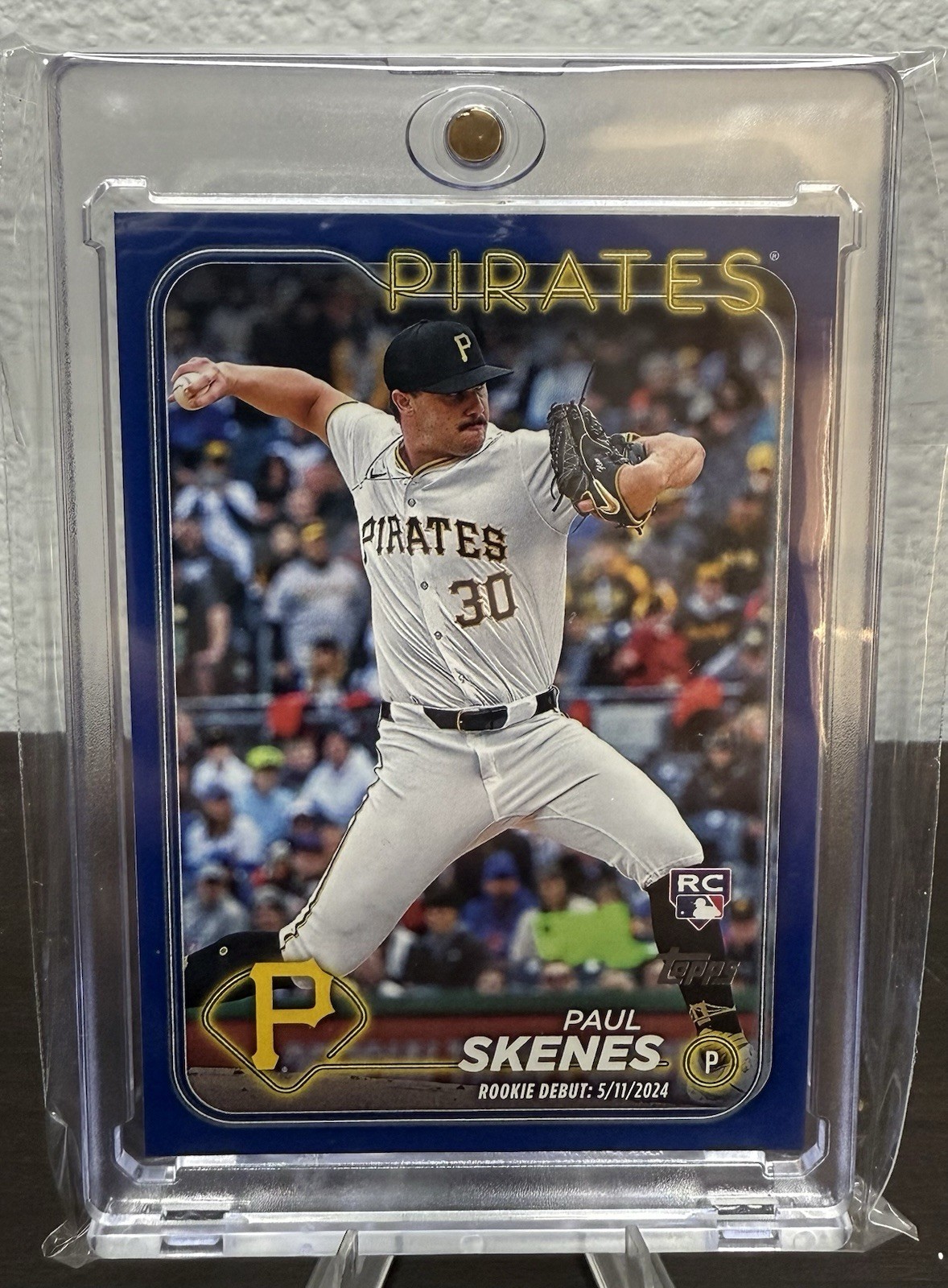 PAUL SKENES RC ROYAL BLUE ROOKIE DEBUT 2024 TOPPS UPDATE #US288