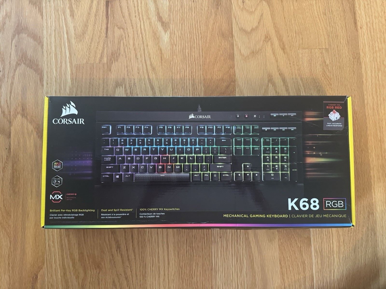 Corsair K68 RGB Mechanical Gaming Keyboard Black Wired USB I