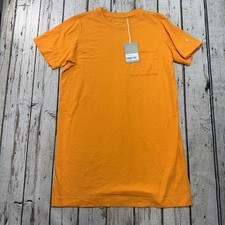 Everlane Dress Womens Medium Orange T Shirt Pocket Organic Cotton Mini Weekend