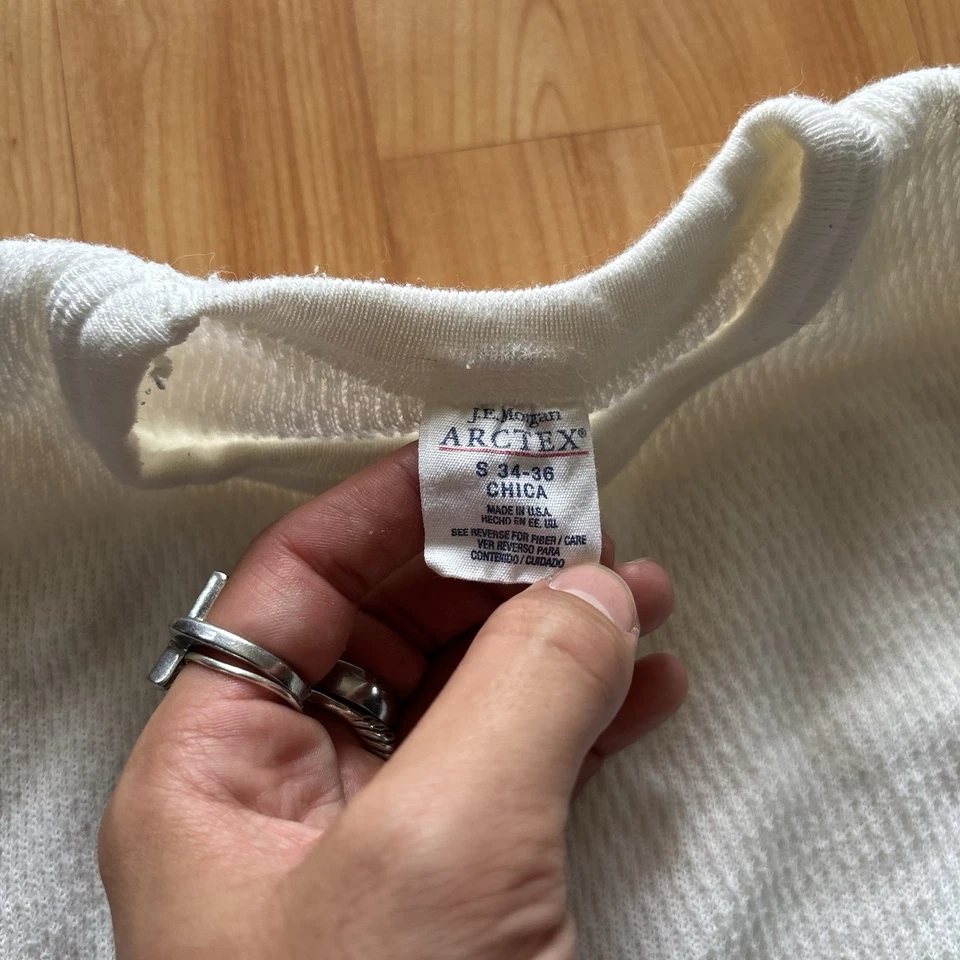 Arctex J.F. de colección Ropa Interior Térmica Morgan Long Johns Blanco de Vellón Para Hombre ¡Talla S! Foto 4 de 4